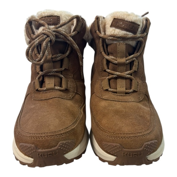 KURU Atom Lumi Boots Womens Size 10.5 Chestnut Brown Suede Faux Fur Snow Winter - Picture 3 of 14